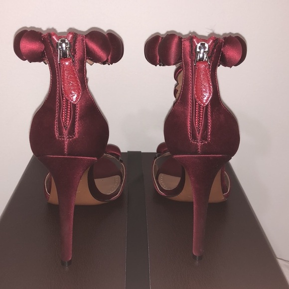 ALAIA Paris Bombé Rouge Pompei Satin Sandal Sz 6.5 - Picture 6 of 12